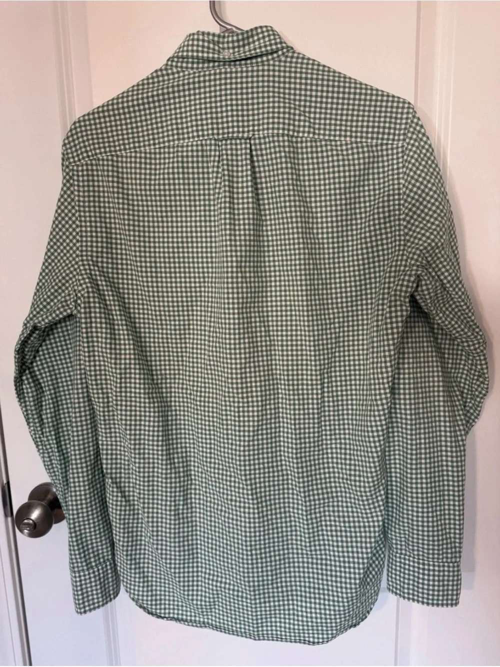 J. Crew Green Gingham Button-Down Shirt